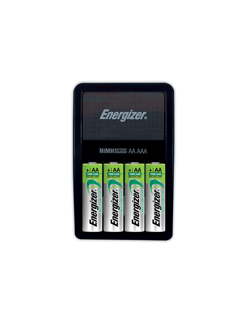 Energizer Maxi Charger 2000mAh - Caricabatterie Con 4 Batterie AA Incluse, Nero - Foto 3